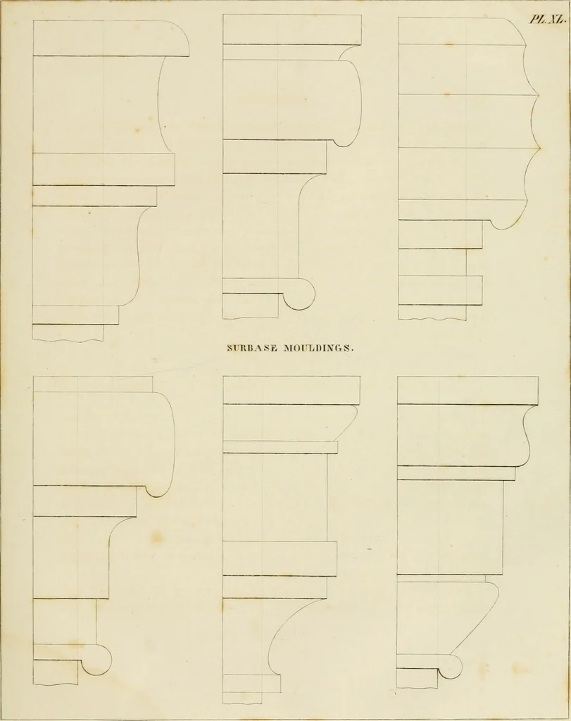 An illustration from The architect, or practical house carpenter : Illustrated by sixty-four engravings, which exhibit the orders of architecture, and other elements of the art, designed for the use of carpenters and builders, 1850, leaf 164