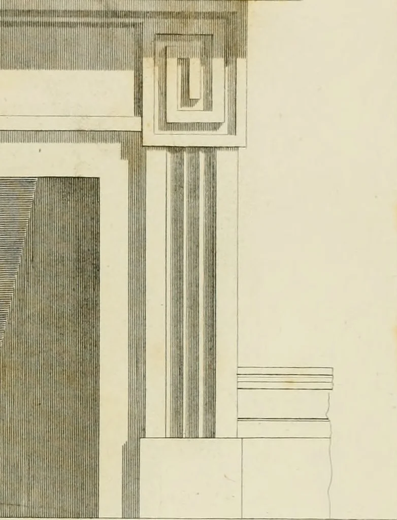 An illustration from The architect, or practical house carpenter : Illustrated by sixty-four engravings, which exhibit the orders of architecture, and other elements of the art, designed for the use of carpenters and builders, 1850, leaf 184
