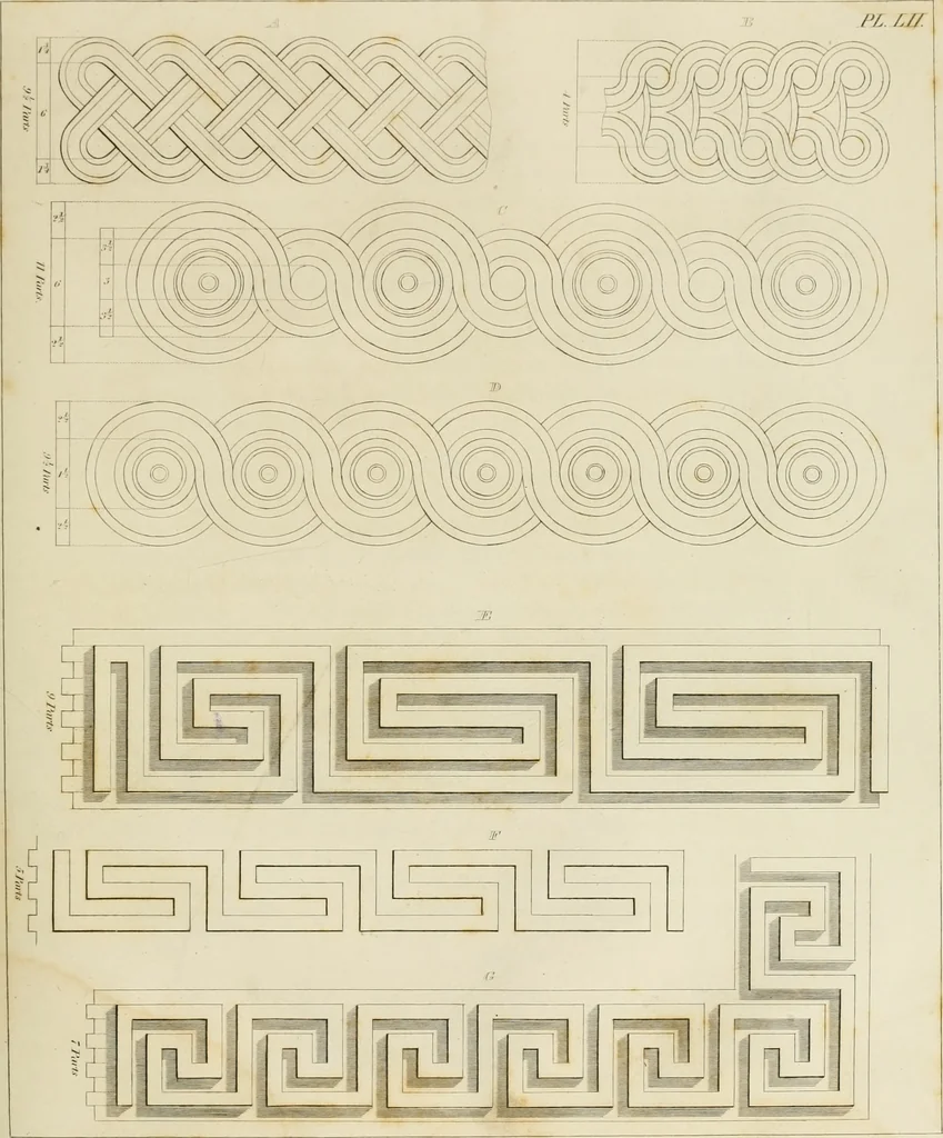 An illustration from The architect, or practical house carpenter : Illustrated by sixty-four engravings, which exhibit the orders of architecture, and other elements of the art, designed for the use of carpenters and builders, 1850, leaf 188