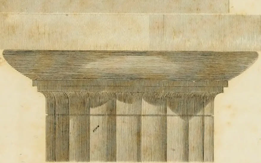 An illustration from The architect, or practical house carpenter : Illustrated by sixty-four engravings, which exhibit the orders of architecture, and other elements of the art, designed for the use of carpenters and builders, 1850, leaf 48