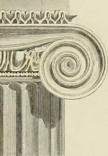 An illustration from The architect, or practical house carpenter : Illustrated by sixty-four engravings, which exhibit the orders of architecture, and other elements of the art, designed for the use of carpenters and builders, 1850, leaf 54