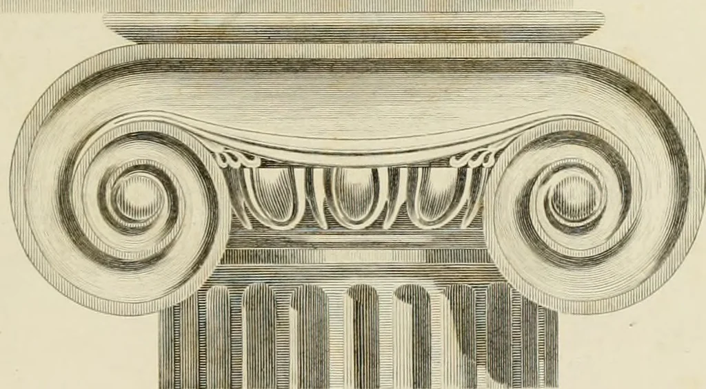 An illustration from The architect, or practical house carpenter : Illustrated by sixty-four engravings, which exhibit the orders of architecture, and other elements of the art, designed for the use of carpenters and builders, 1850, leaf 68