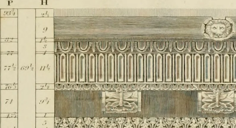 An illustration from The architect, or practical house carpenter : Illustrated by sixty-four engravings, which exhibit the orders of architecture, and other elements of the art, designed for the use of carpenters and builders, 1850, leaf 96