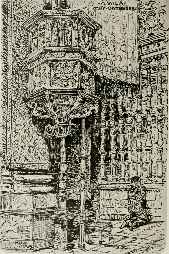 An illustration from An architect's note-book in Spain : principally illustrating the domestic architecture of that country, 1872, leaf 129