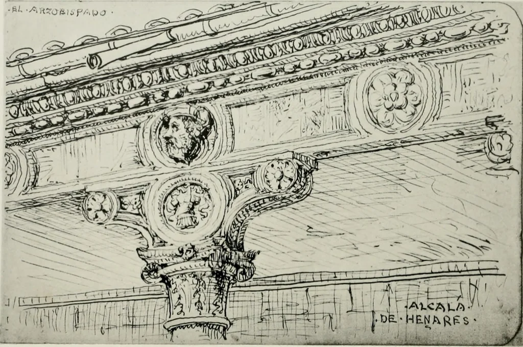 An illustration from An architect's note-book in Spain : principally illustrating the domestic architecture of that country, 1872, leaf 167