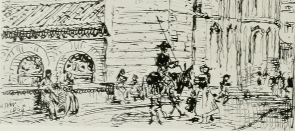 An illustration from An architect's note-book in Spain : principally illustrating the domestic architecture of that country, 1872, leaf 203