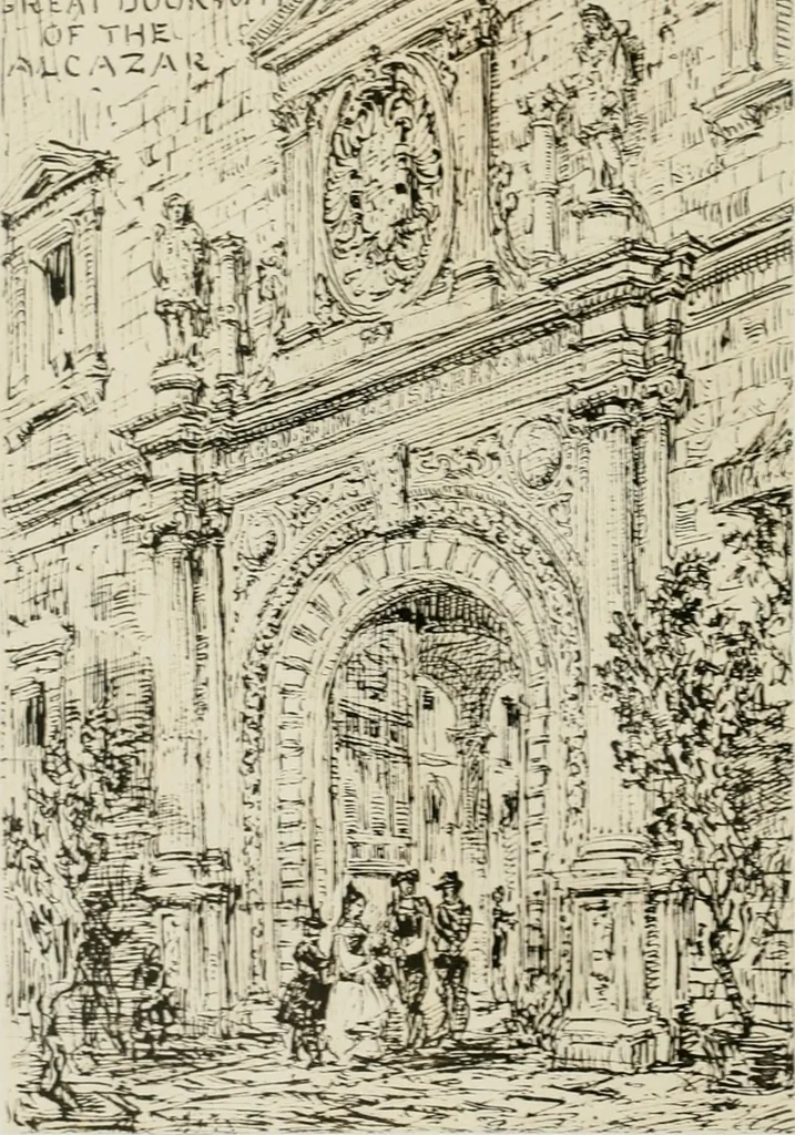 An illustration from An architect's note-book in Spain : principally illustrating the domestic architecture of that country, 1872, leaf 219