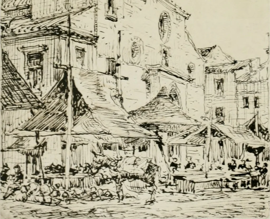An illustration from An architect's note-book in Spain : principally illustrating the domestic architecture of that country, 1872, leaf 231