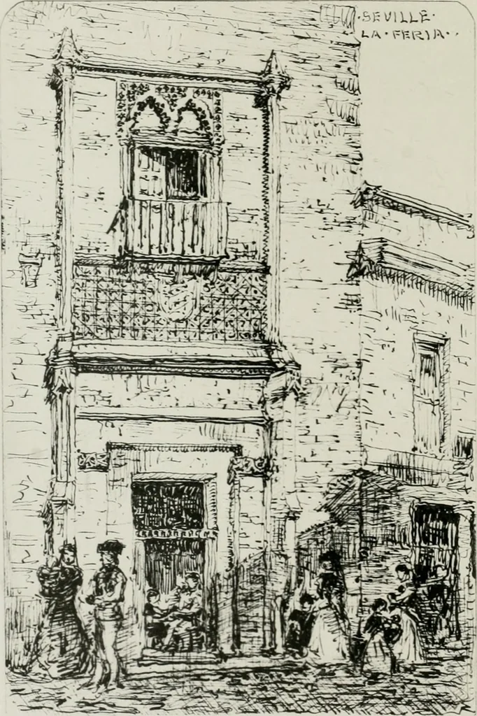 An illustration from An architect's note-book in Spain : principally illustrating the domestic architecture of that country, 1872, leaf 239