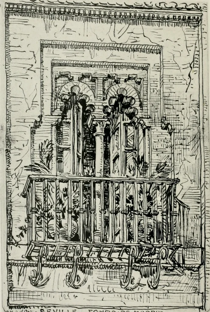 An illustration from An architect's note-book in Spain : principally illustrating the domestic architecture of that country, 1872, leaf 243