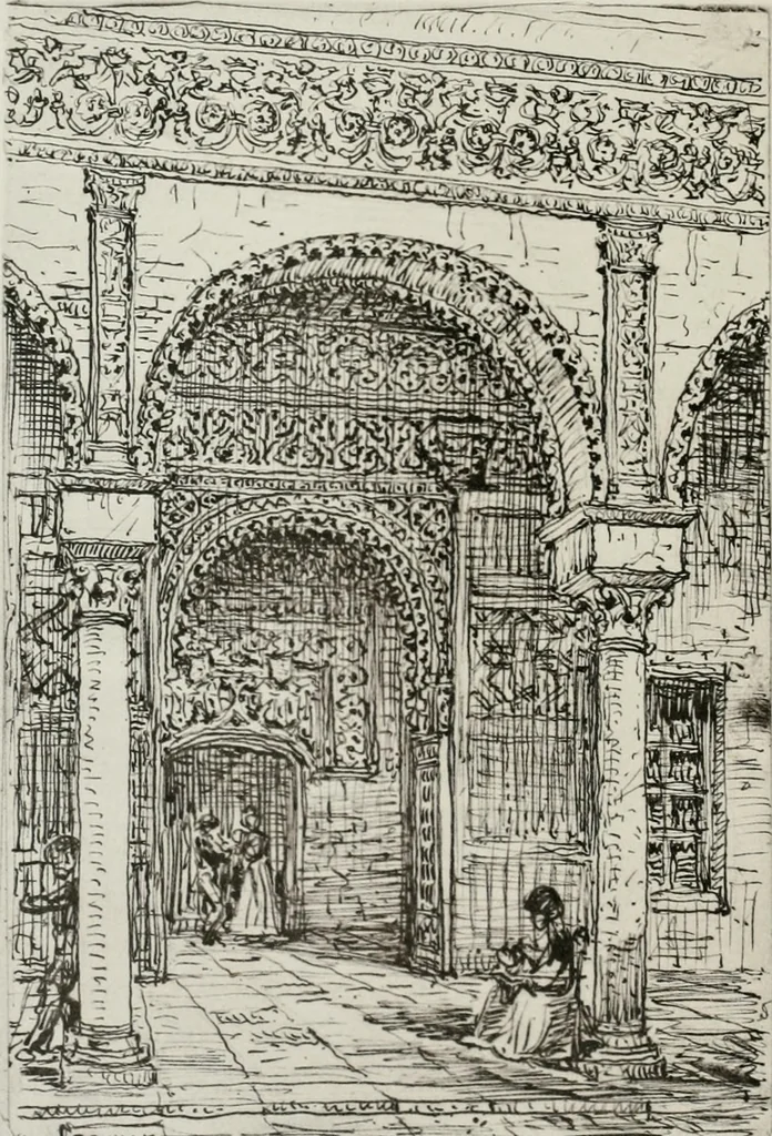 An illustration from An architect's note-book in Spain : principally illustrating the domestic architecture of that country, 1872, leaf 255