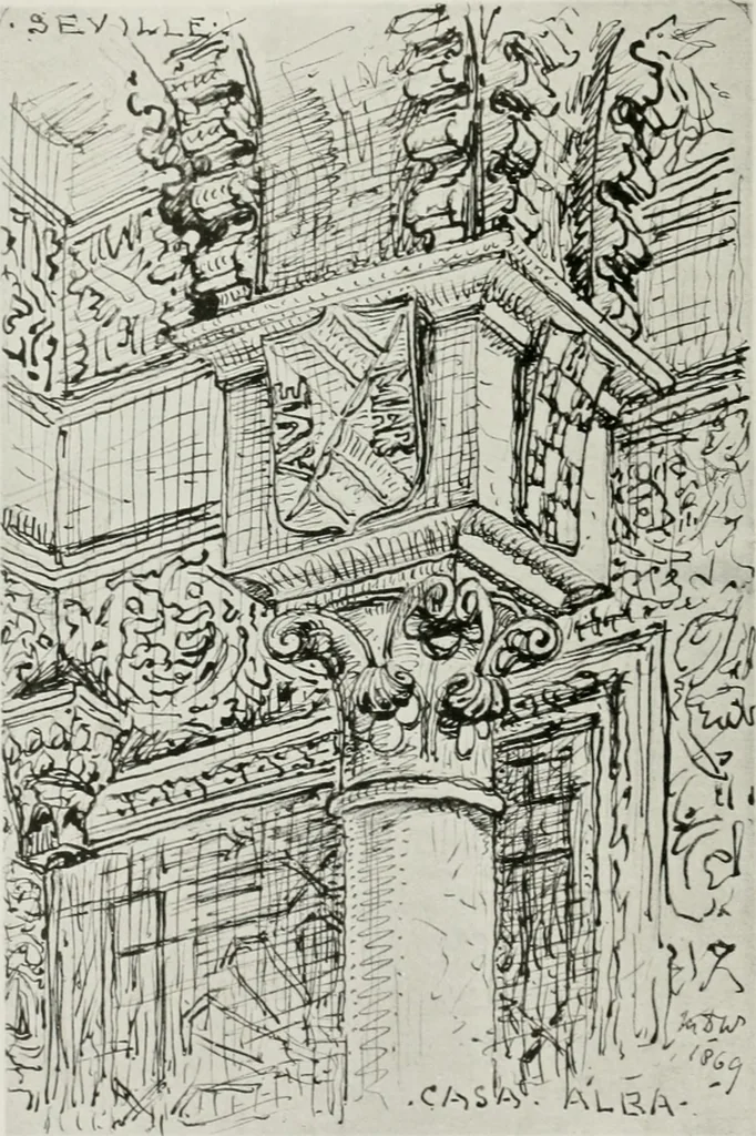 An illustration from An architect's note-book in Spain : principally illustrating the domestic architecture of that country, 1872, leaf 259