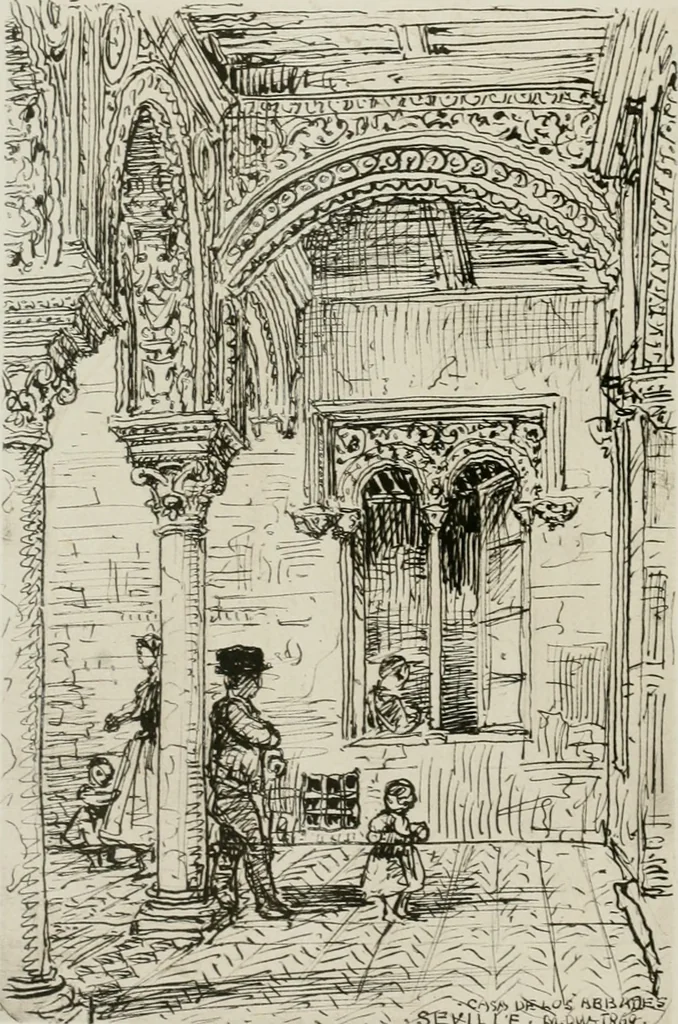 An illustration from An architect's note-book in Spain : principally illustrating the domestic architecture of that country, 1872, leaf 263