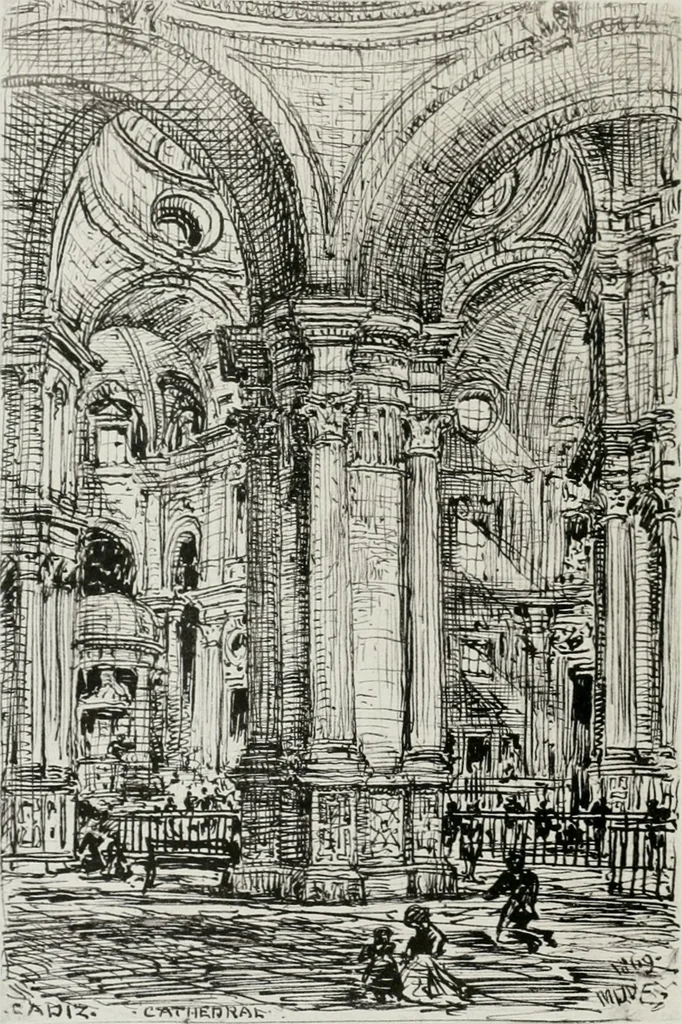 An illustration from An architect's note-book in Spain : principally illustrating the domestic architecture of that country, 1872, leaf 275