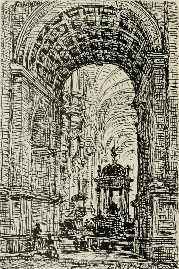 An illustration from An architect's note-book in Spain : principally illustrating the domestic architecture of that country, 1872, leaf 343