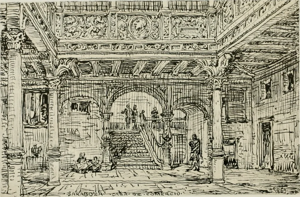 An illustration from An architect's note-book in Spain : principally illustrating the domestic architecture of that country, 1872, leaf 387