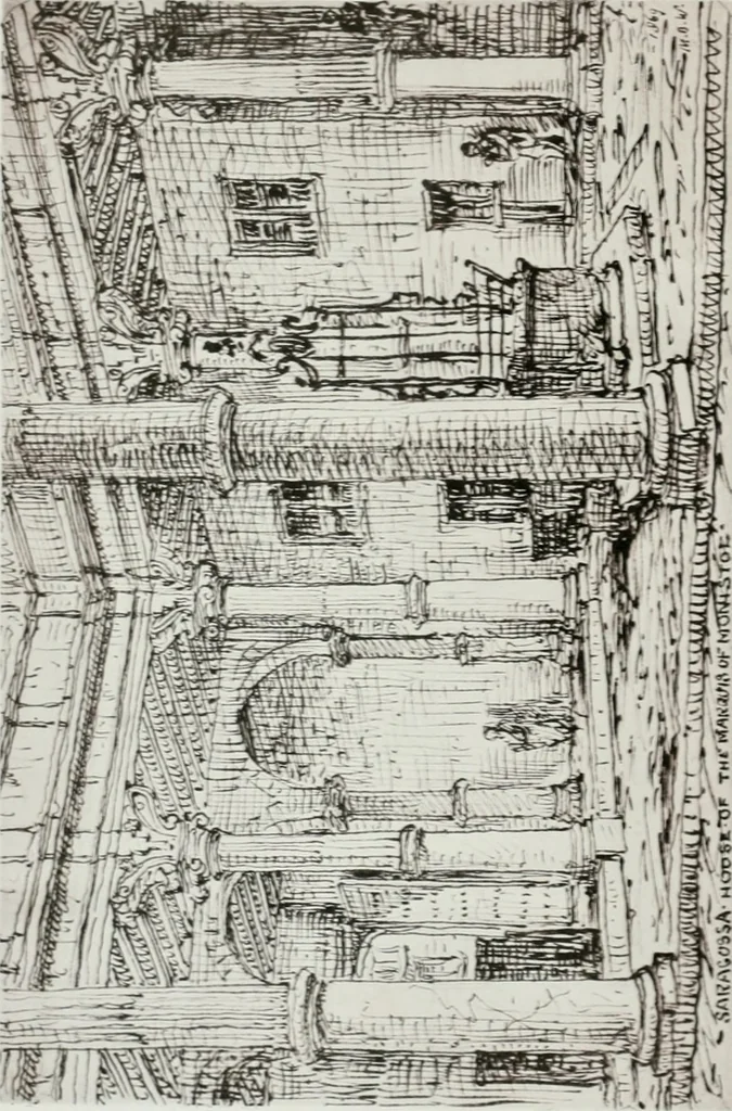 An illustration from An architect's note-book in Spain : principally illustrating the domestic architecture of that country, 1872, leaf 393