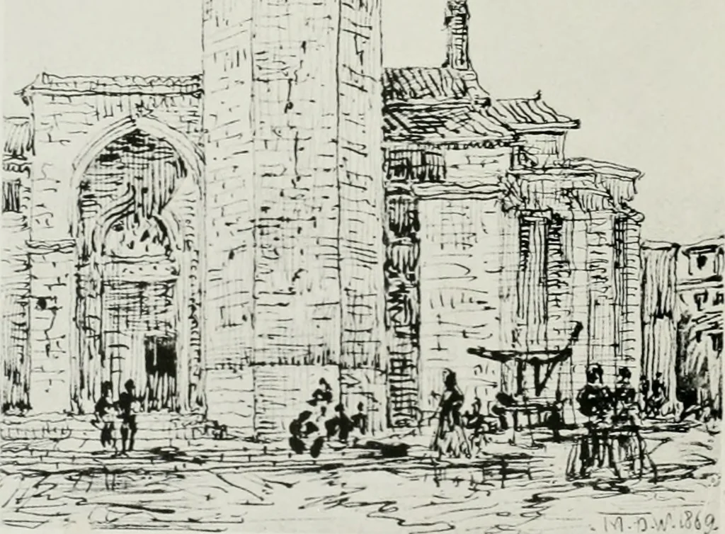 An illustration from An architect's note-book in Spain : principally illustrating the domestic architecture of that country, 1872, leaf 401