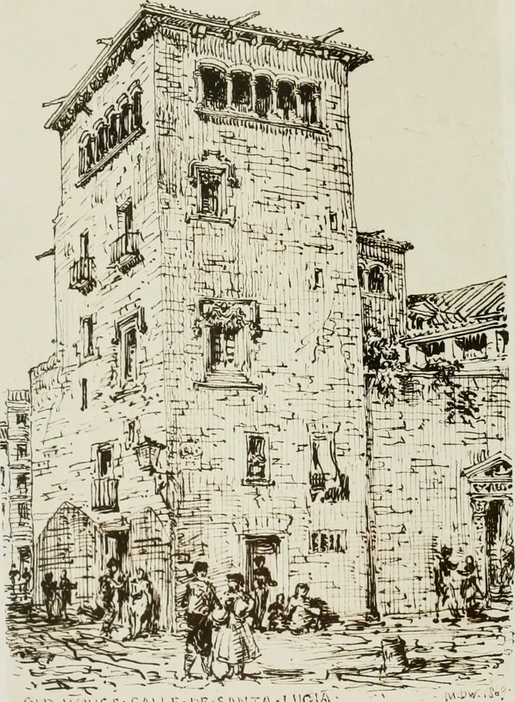 An illustration from An architect's note-book in Spain : principally illustrating the domestic architecture of that country, 1872, leaf 405
