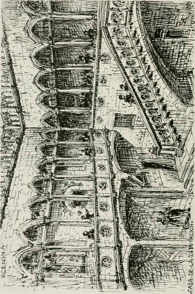 An illustration from An architect's note-book in Spain : principally illustrating the domestic architecture of that country, 1872, leaf 411