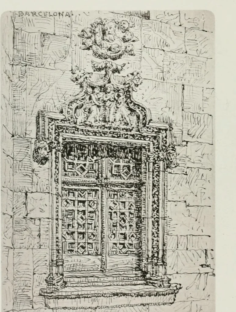 An illustration from An architect's note-book in Spain : principally illustrating the domestic architecture of that country, 1872, leaf 419