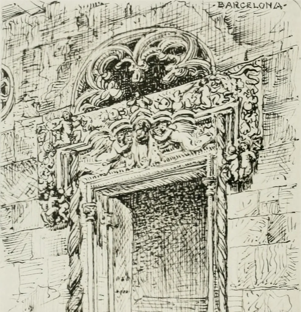 An illustration from An architect's note-book in Spain : principally illustrating the domestic architecture of that country, 1872, leaf 423