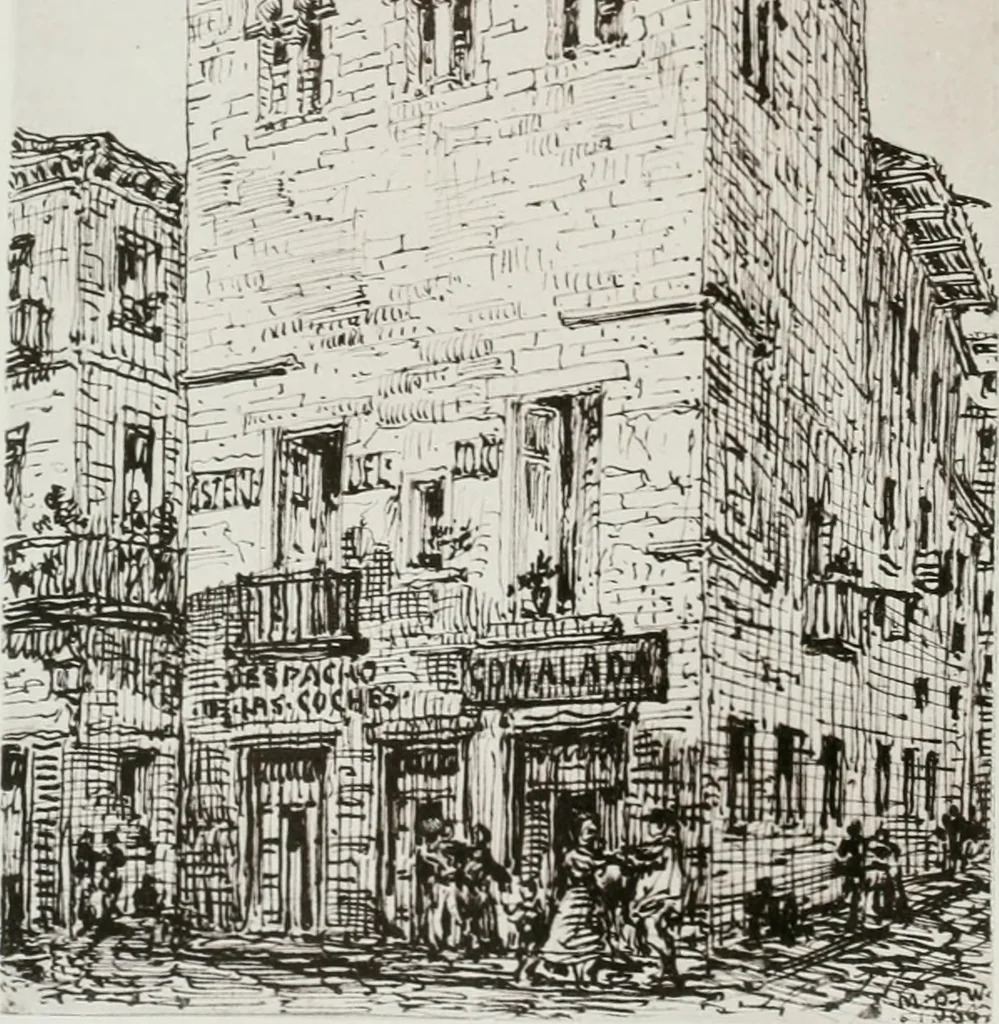An illustration from An architect's note-book in Spain : principally illustrating the domestic architecture of that country, 1872, leaf 449