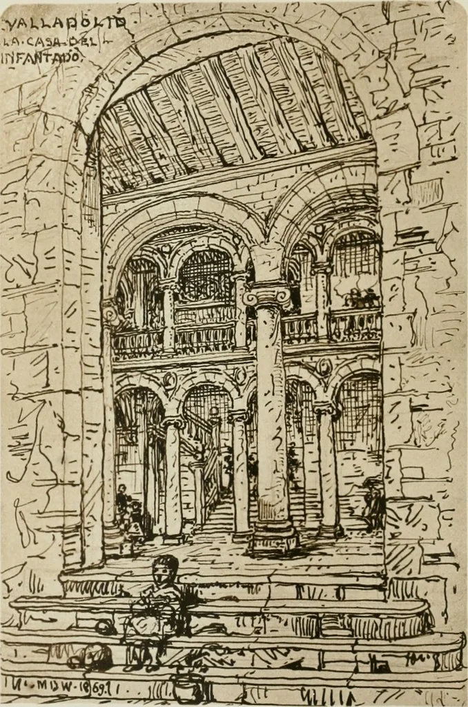 An illustration from An architect's note-book in Spain : principally illustrating the domestic architecture of that country, 1872, leaf 51