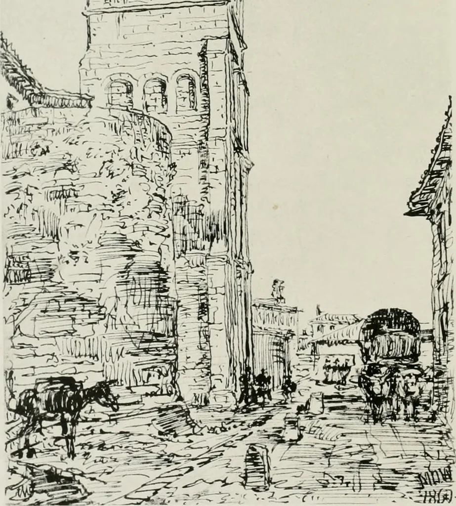 An illustration from An architect's note-book in Spain : principally illustrating the domestic architecture of that country, 1872, leaf 55
