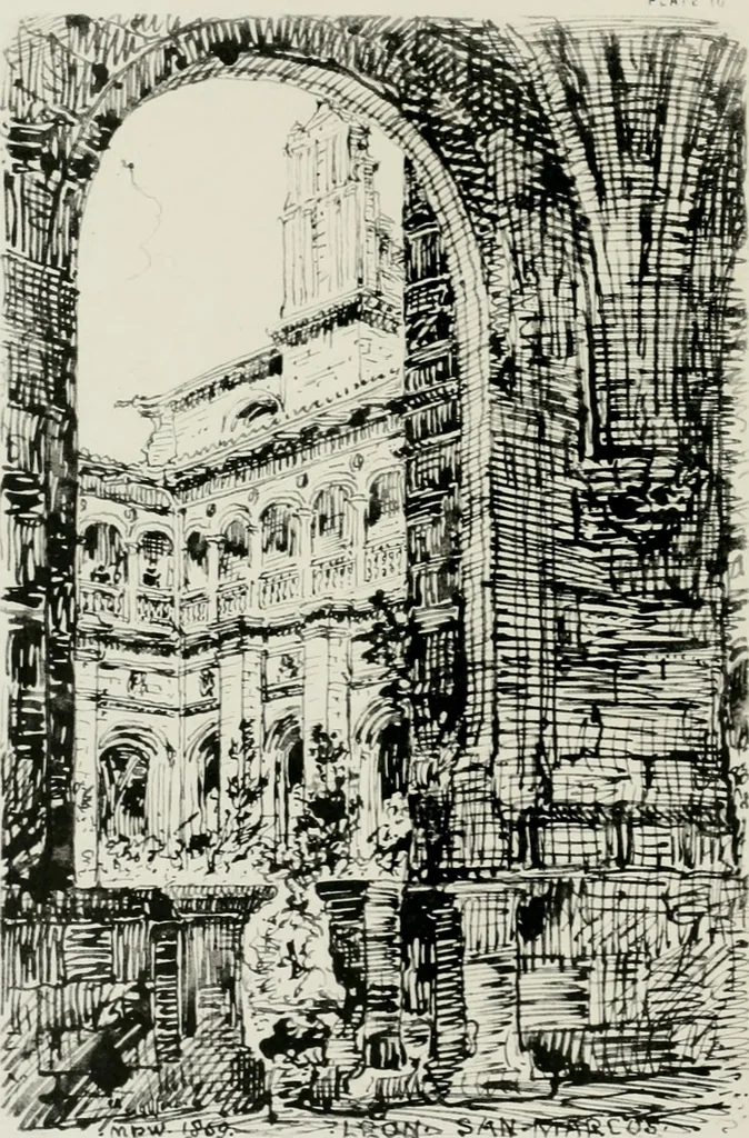 An illustration from An architect's note-book in Spain : principally illustrating the domestic architecture of that country, 1872, leaf 63