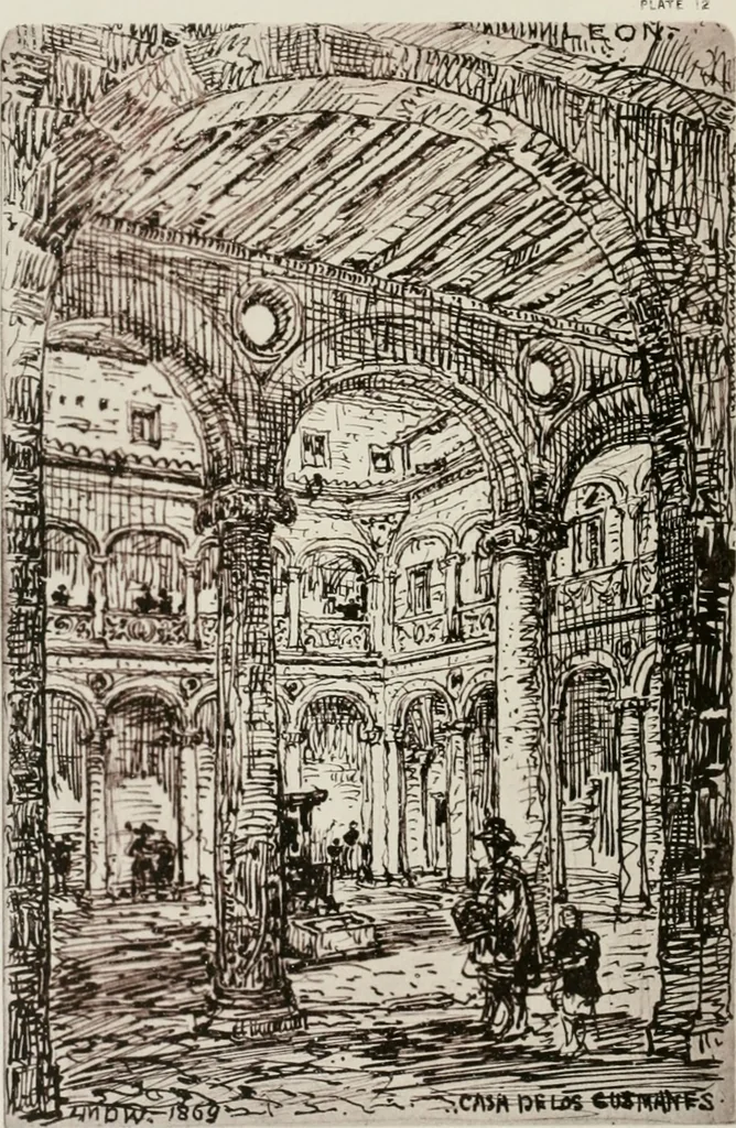 An illustration from An architect's note-book in Spain : principally illustrating the domestic architecture of that country, 1872, leaf 71