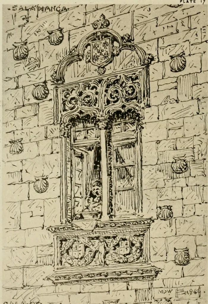An illustration from An architect's note-book in Spain : principally illustrating the domestic architecture of that country, 1872, leaf 93