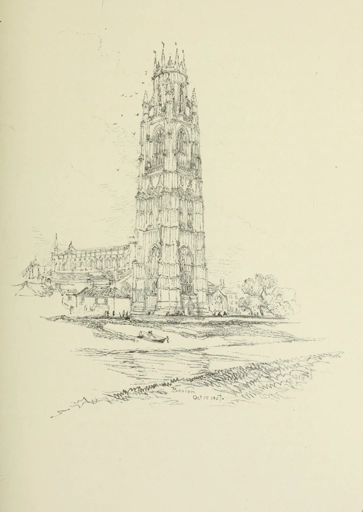 An illustration from An architect's sketch book, 1912, leaf 100