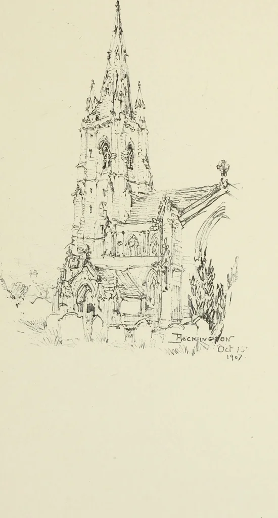 An illustration from An architect's sketch book, 1912, leaf 102