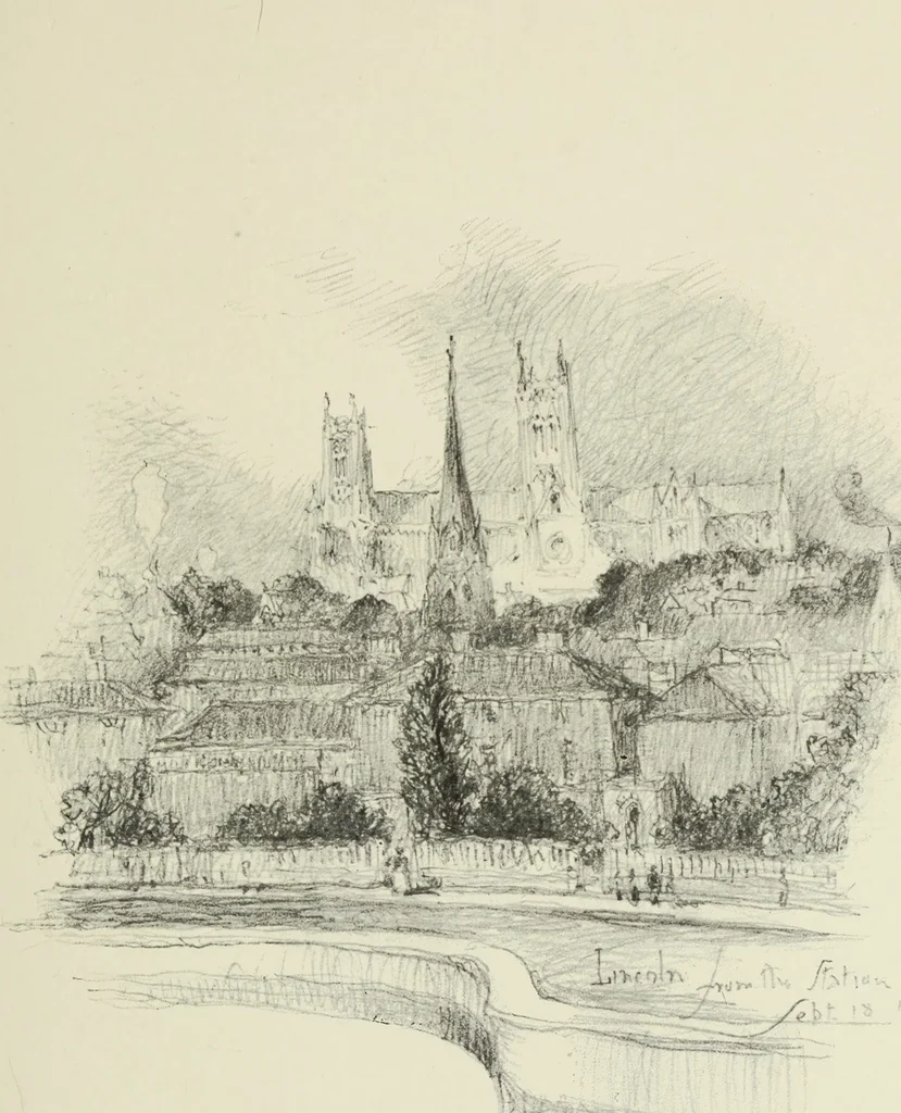 An illustration from An architect's sketch book, 1912, leaf 108