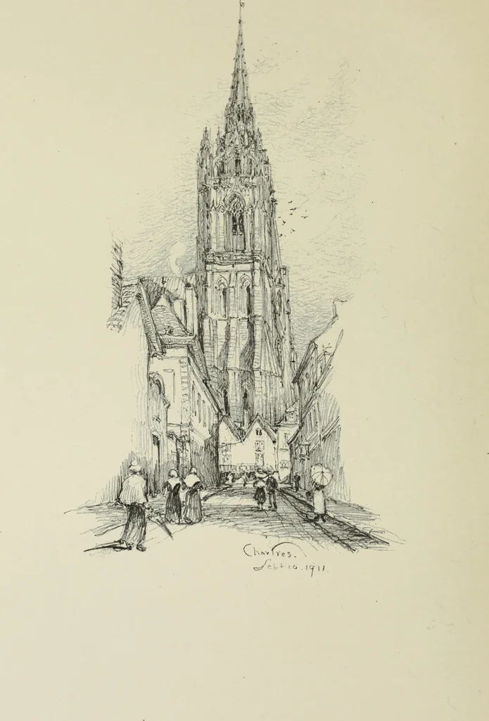 An illustration from An architect's sketch book, 1912, leaf 11