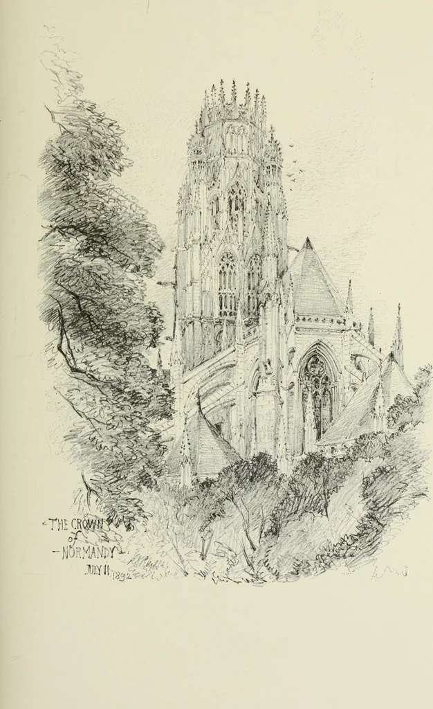 An illustration from An architect's sketch book, 1912, leaf 114