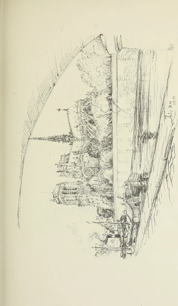 An illustration from An architect's sketch book, 1912, leaf 120