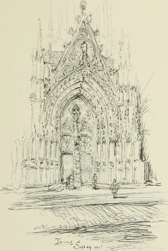 An illustration from An architect's sketch book, 1912, leaf 138