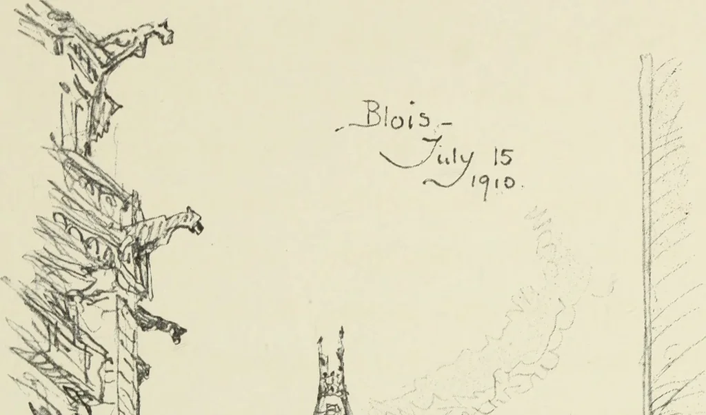 An illustration from An architect's sketch book, 1912, leaf 172