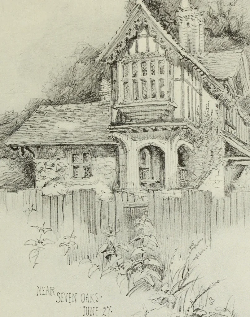 An illustration from An architect's sketch book, 1912, leaf 176
