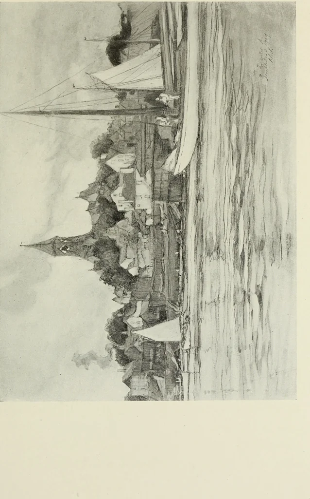 An illustration from An architect's sketch book, 1912, leaf 188