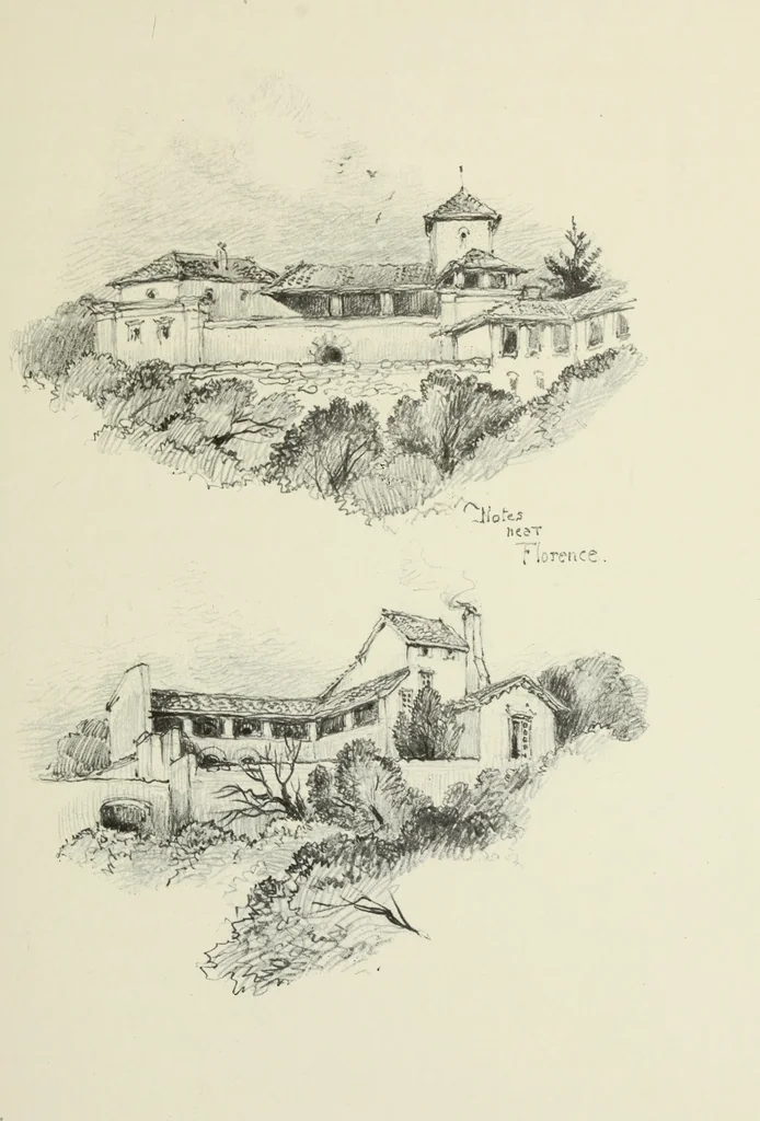 An illustration from An architect's sketch book, 1912, leaf 48