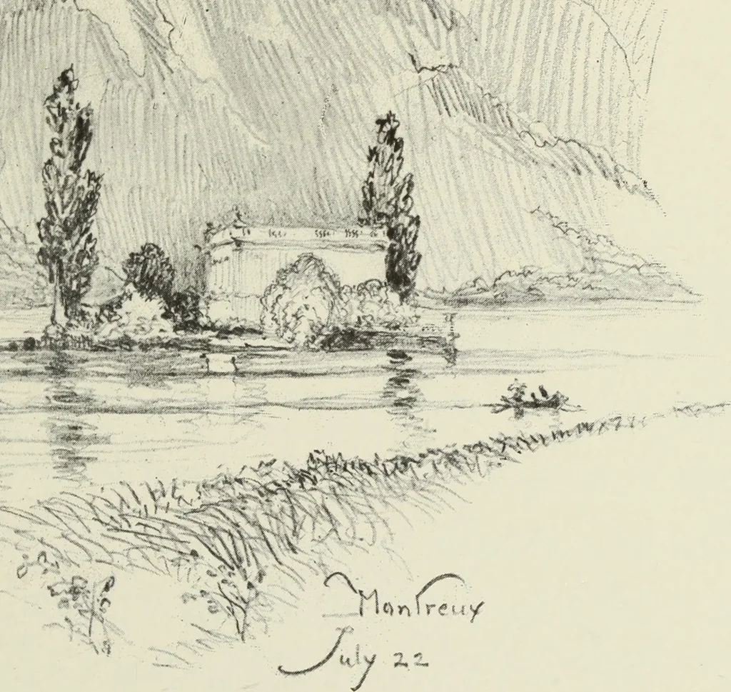 An illustration from An architect's sketch book, 1912, leaf 54