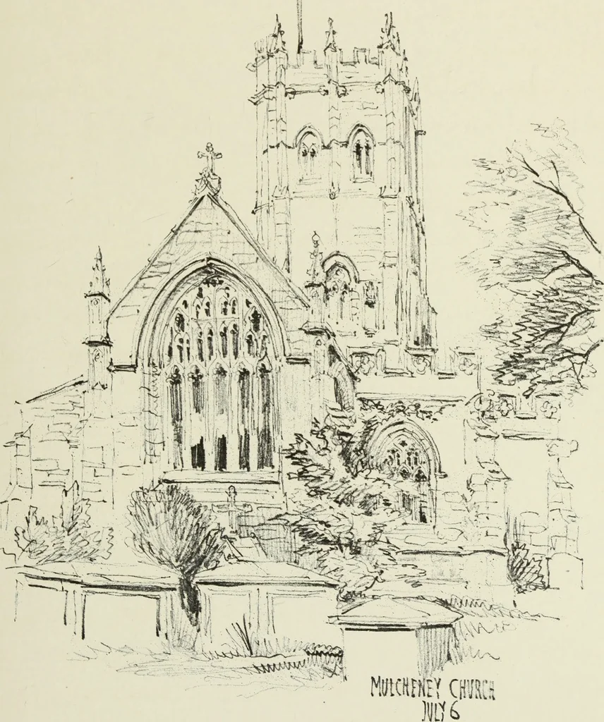 An illustration from An architect's sketch book, 1912, leaf 84