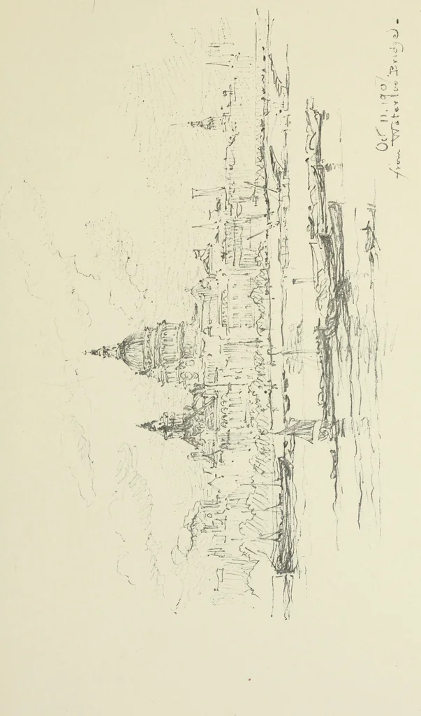 An illustration from An architect's sketch book, 1912, leaf 92