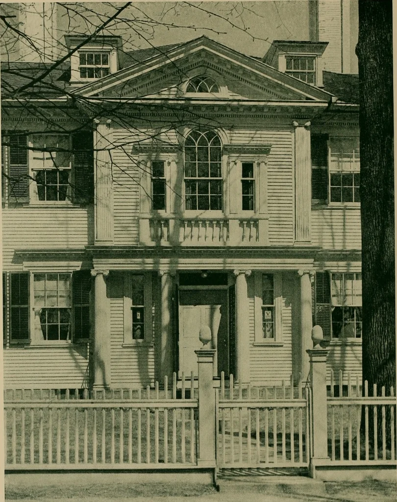 An illustration from An architectural monograph devoted to a comparative study of a group of early American doorways, Part Two: Porches, 1921, leaf 15