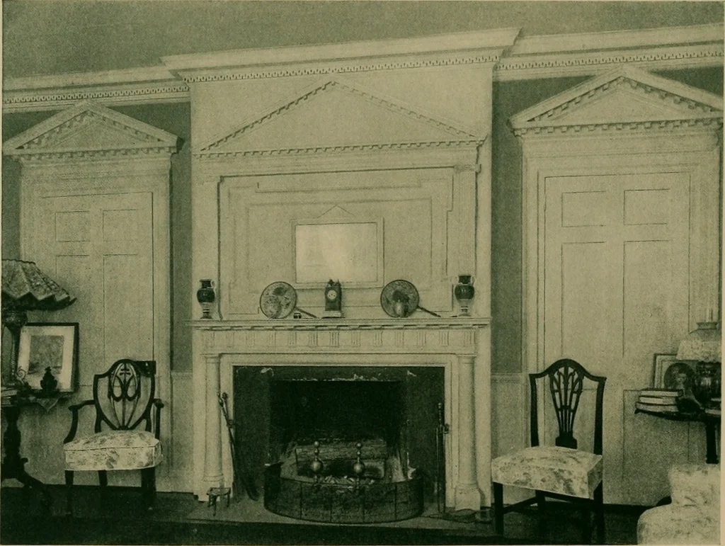 An illustration from An architectural monograph devoted to a comparative study of a group of early American doorways, Part Two: Porches, 1921, leaf 17