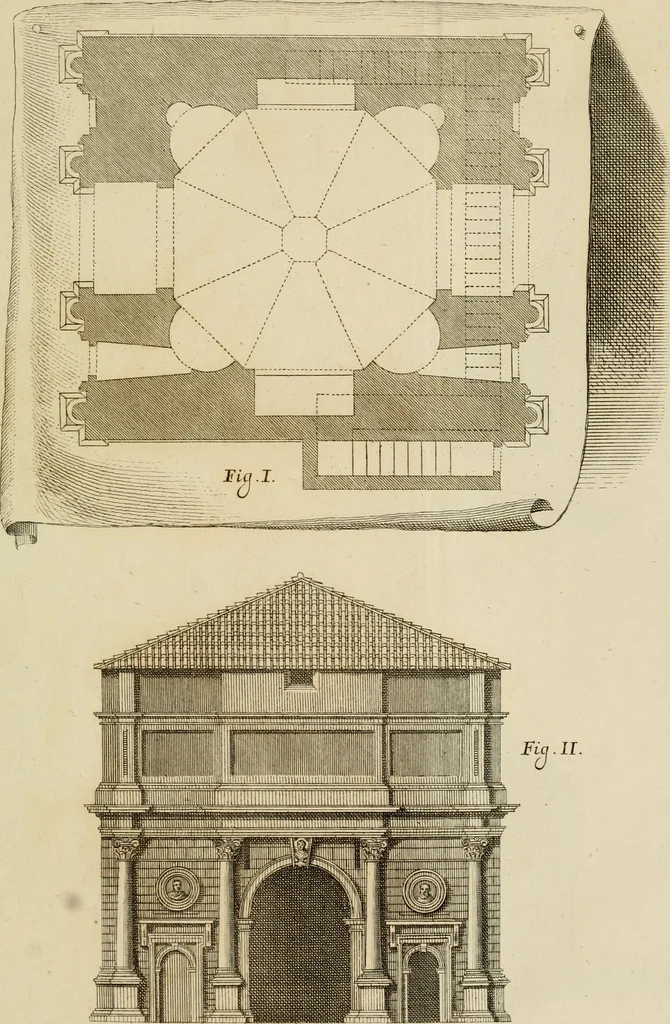 An illustration from Architectura, 1825, leaf 348