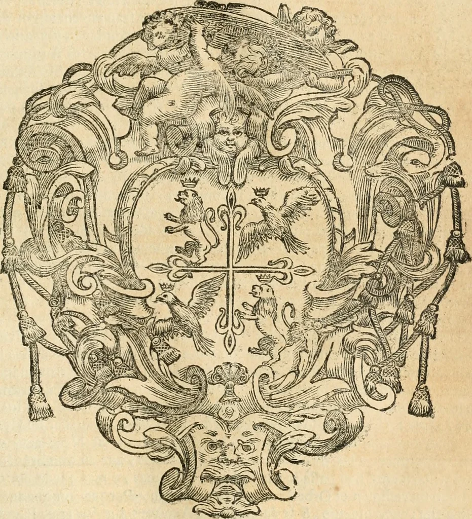 An illustration from Architectura civil recta y obliqua : considerada y dibuxada en el Templo de Ierusalen ... promovida a suma perfeccion en el templo y palacio de S. Lorenço cerca del Escurial ..., 1678, leaf 168